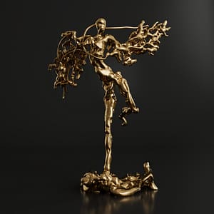 v3 gold gilded bronze